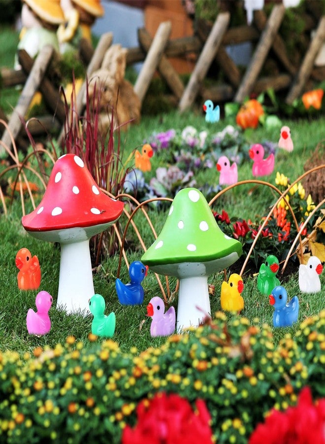 RoundFunny 600 Pcs Mini Resin Duck Tiny Duck Figurines Bulk for Garden Dollhouse Craft Ornament Handmade Charms Potted Plants Decoration, 15 Colors - Image 3
